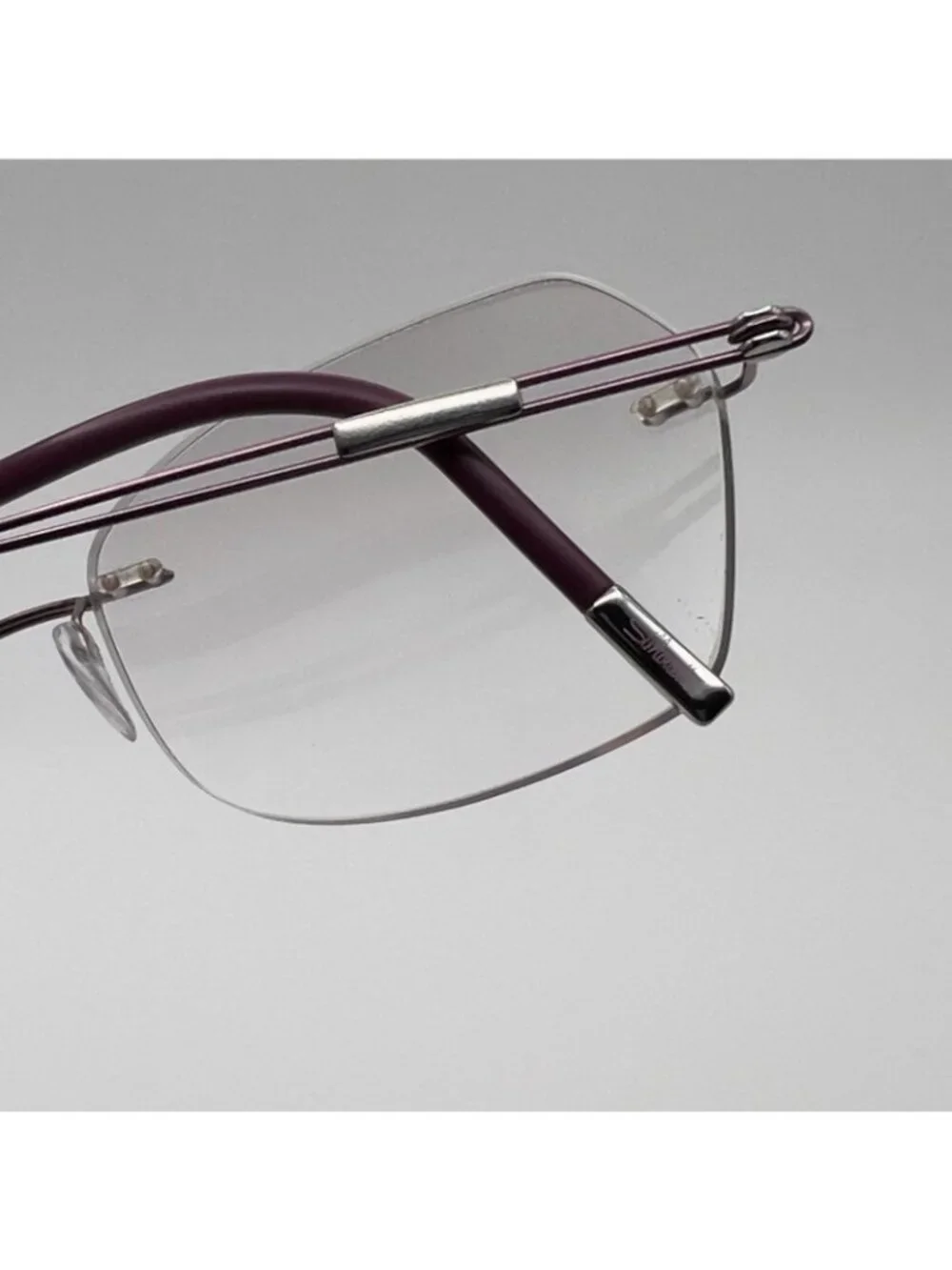 Silhouette 5227 40 6053 Eyeglass Frames Oval Rimless Rose Pink 49-17-135 Case